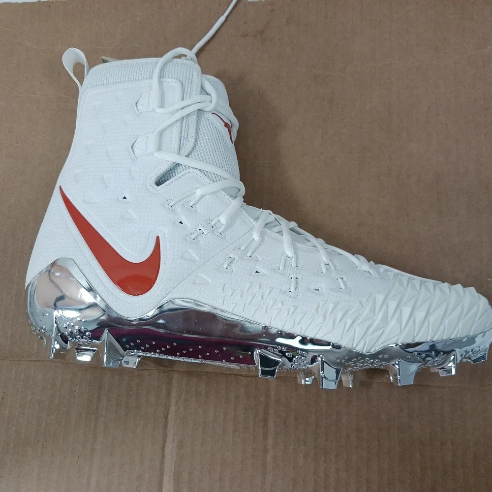 Nike Alpha Menace Elite Texas Longhorns White Burnt Orange‎ Cleats Mens 15
